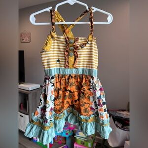 Matilda Jane Trick Or Treat Halloween Knot Top Size 4T GUC